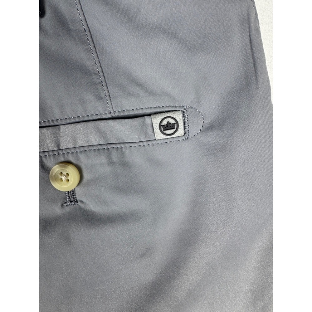 Peter Millar Crown Sport Featherweight Shorts Mens 35 Gray Performance Golf New - Picture 4 of 5